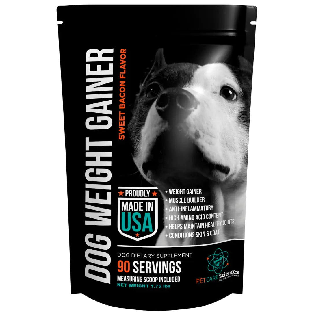 PET CARE Sciences Approx 45 Servings of Dog Weight Gainer - Weight Gain Supplements for Dogs - Canine and Dog Muscle Builder - Dog Protein Powder - High Calorie Dog Food Supplement